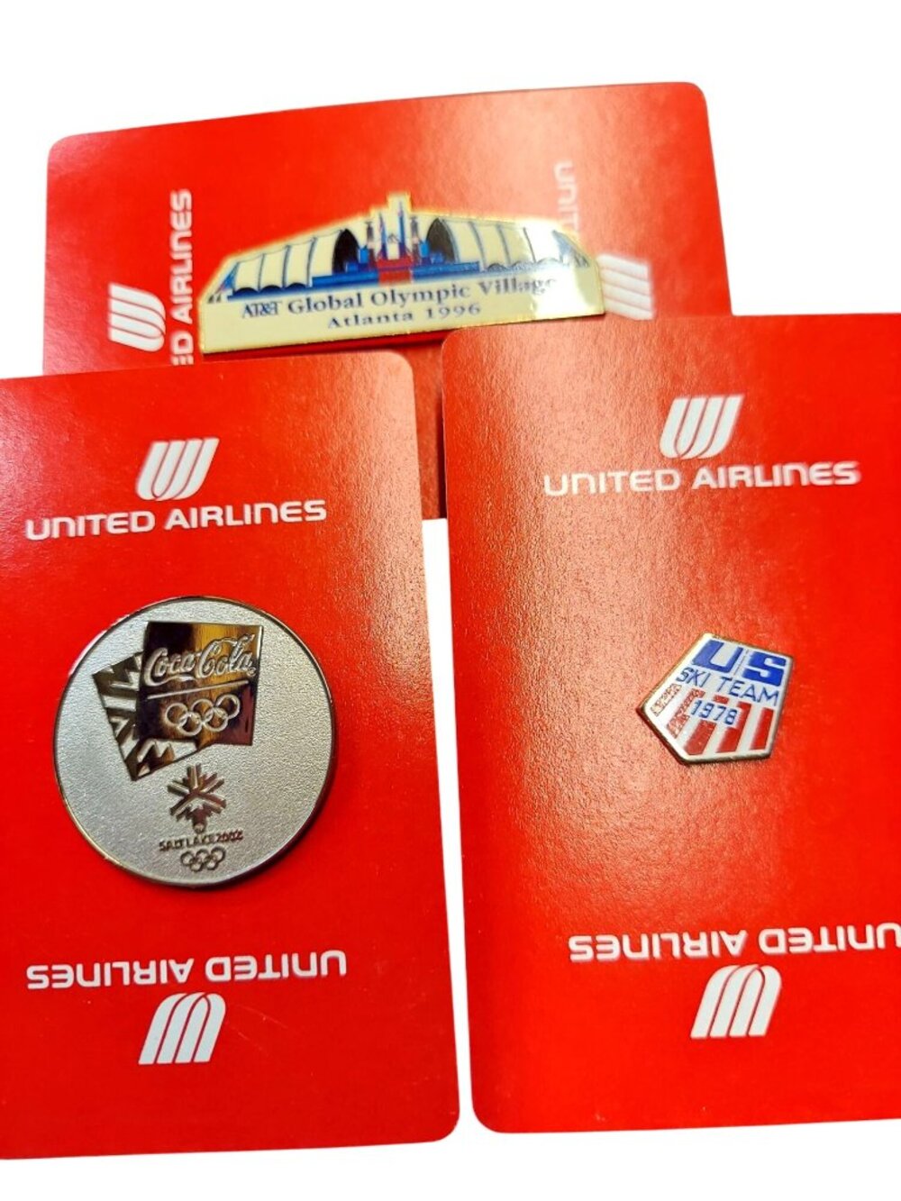 Olympic Collectible Pin Set United Airlines 1407